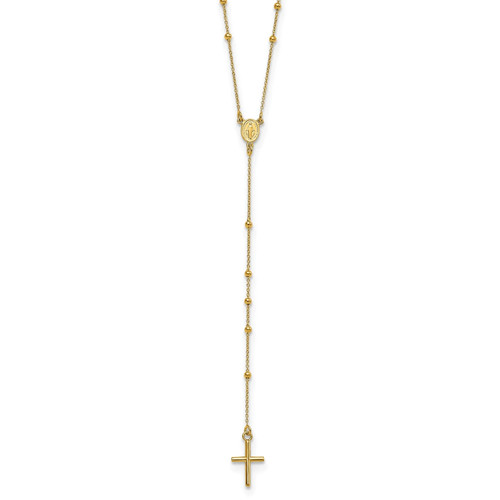 14k solid yellow - solid, rosary
