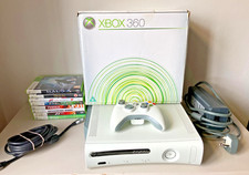 Boxed Microsoft Xbox 360 Arcade Console Complete Bundle + 9 Games