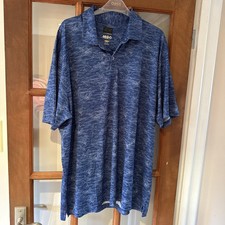 Greg Norman Shark Golf Polo Shirt ML75 Men's Size XL Blue Logo Play Dry