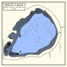 1946 Map of Wolf Lake Lake County Michigan