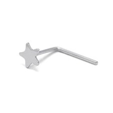 9ct White Gold Plain Star