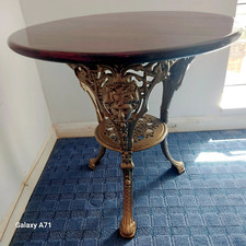 Antique Cast Iron Pub Table
