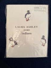 Laura Ashley Puffins Embroidered Bedset Super King New with Tags