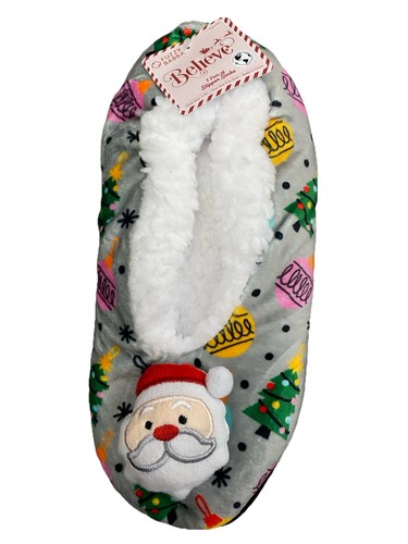 Santa slippers christmas fuzzy - santa,