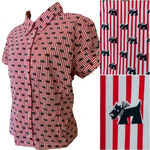 Red stripe short sleeve - red, shirt