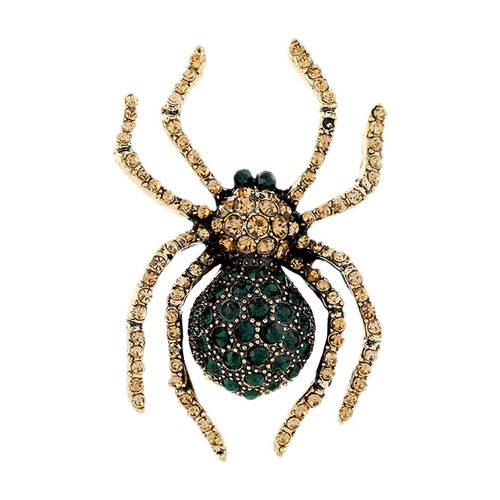 Creative red spider brooch - red, pin