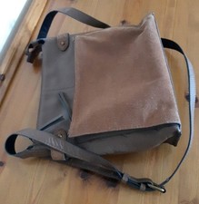 Next Crossbody Bag Women Brown Leather. Adjustable Strap Zip Pockets