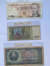 Joblot Collection of  7 Vintage Worldwide Banknotes