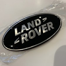 For Land Rover Black & Silver Front Badge Genuine Emblem | 86mm X 43mm | DAG5001