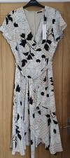 Nwt beige floral lined midi