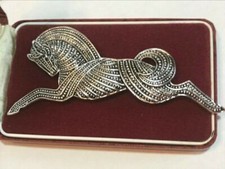 Art Deco Style Silver Tone