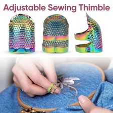4x Rainbow Sewing Thimbles