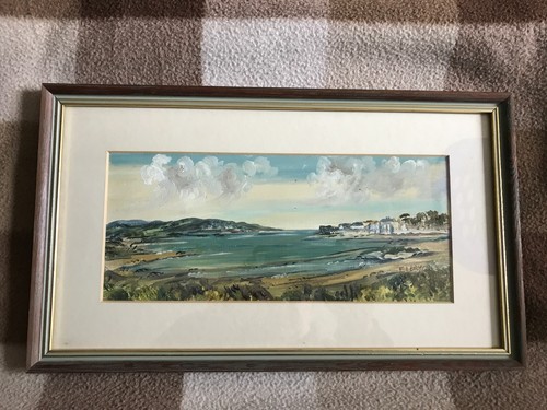 Vintage oil painting signed e - vintage, painting.