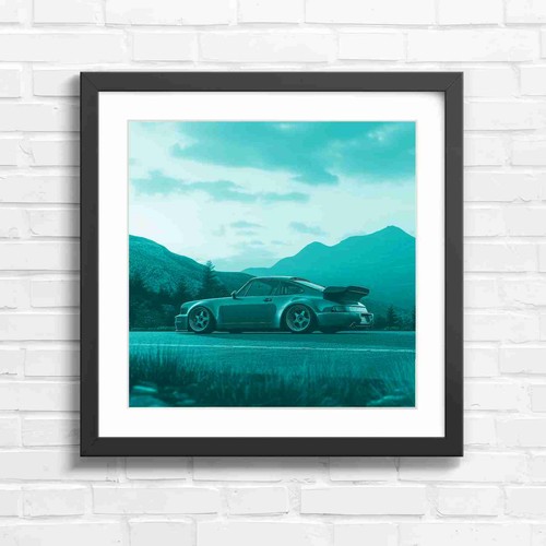 Red sports car sunset - sunset, mountain