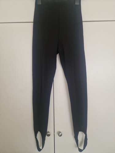 Zara black stirrup leggings - black,