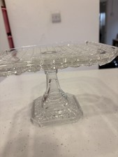Antique eapg glass cake stand - antique,