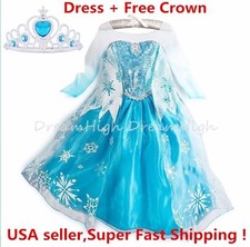 Kids Girls Dress Frozen Elsa