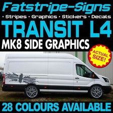 to fit FORD TRANSIT MK8 L4 EXLWB GRAPHICS STICKERS STRIPES CAMPER VAN MOTORHOME 