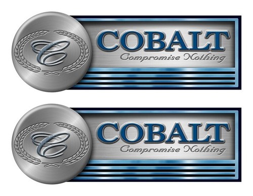 Two cobalt stickers for - for, boat