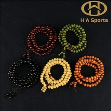 108 Beads 6mm Natural Sandalwood Buddhist Prayer Tibetan Mala Bracelet Necklace