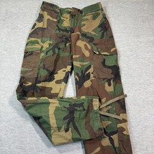 Prestige Apparel Pants Men M Green Camo Jungle Fatigue Cargo Ripstop Utility