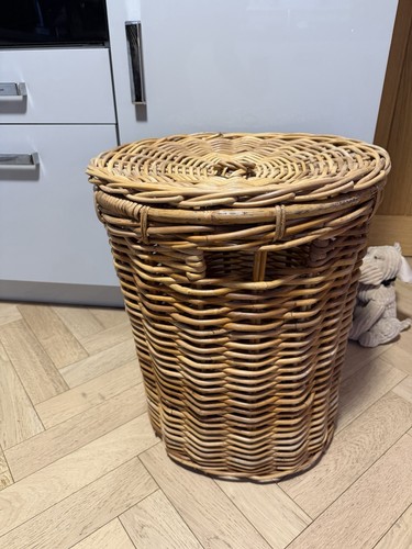 Vintage french wicker laundry - french,