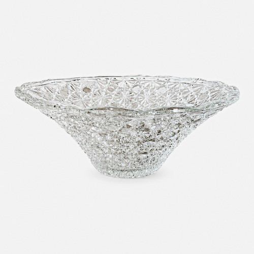 Large heavy glass - fruit, bowl