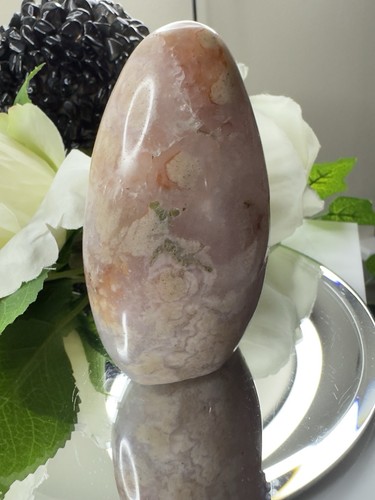 Polished flower agate crystal - flower,