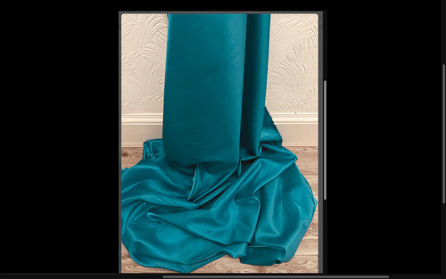 Turquoise shantung faux silk - turquoise,