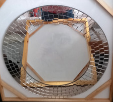 ROUND HEAVY DUTY MOSAIC MIRROR 20" PERFECT FOR A BEDROOM BATHROOM DINING ROOM