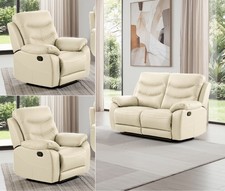 CREAM Italian Leather 2 Seater