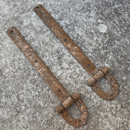 Antique vtg wrought iron strap - vtg,
