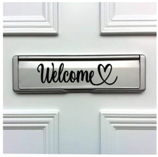WELCOME DOOR LETTER BOX VINYL