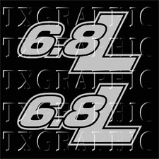6.8L LITER Engine Size Decal