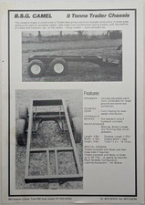 Original BSG Camel 8 Tonne Trailer Chassis Single sheet Brochure, c 1970's