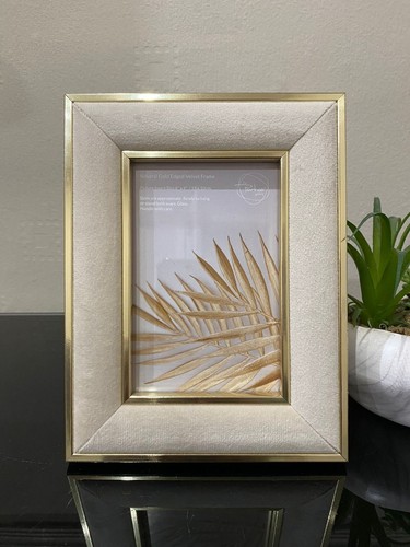 Neutral velvet photo frame - neutral,