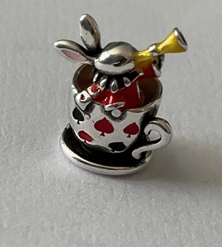 S925 silver tone teacup - silver,
