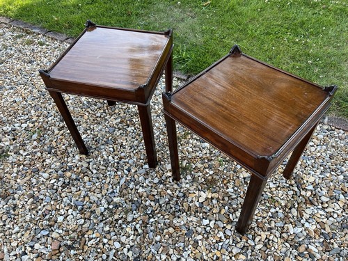 Pair mahogany square wine - of, /