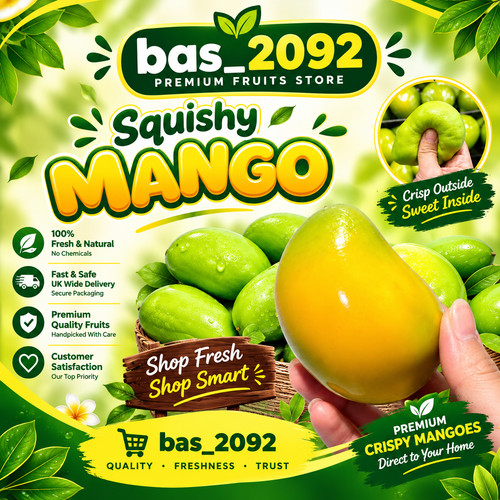 Mango shaped squishy - mango,