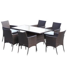 Outsunny Rattan Dining Set for