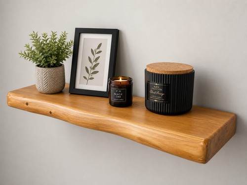Wall rustic floating shelf - floating,