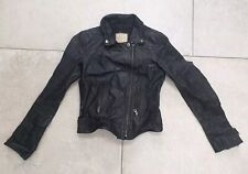 Bershka Ladies Real Leather Biker Jacket Size S. Genuine 100% leather