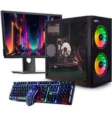 Gaming PC 22" Bundle i7 i5 Desktop Gaming Computer 16GB RAM GTX 1650 Windows 10