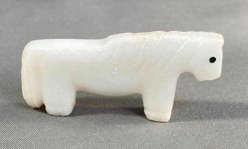 Zuni carved white alabaster - ,