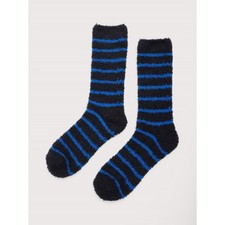 Seasalt Men's Short Fluffies Socks - Breton Waterside - One Size 8-12 - BNWT