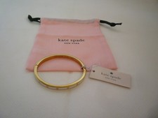 Kate Spade White Gold Spot The Spade Bracelet Bangle Dust Bag New with tags