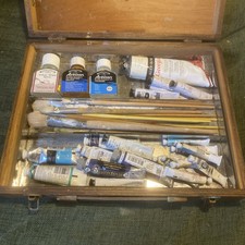 Vintage Artists Paint Box &