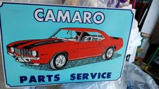 Camaro Parts Service Metal Sign