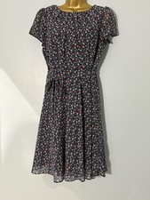 Preowned Excellent- Billie And blossom Blue Ditsy Chiffon Dress Size. Uk 14
