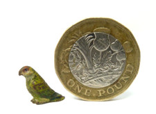 ANTIQUE AUSTRIAN MINIATURE COLD PAINTED BRONZE PARAKEET PARROT